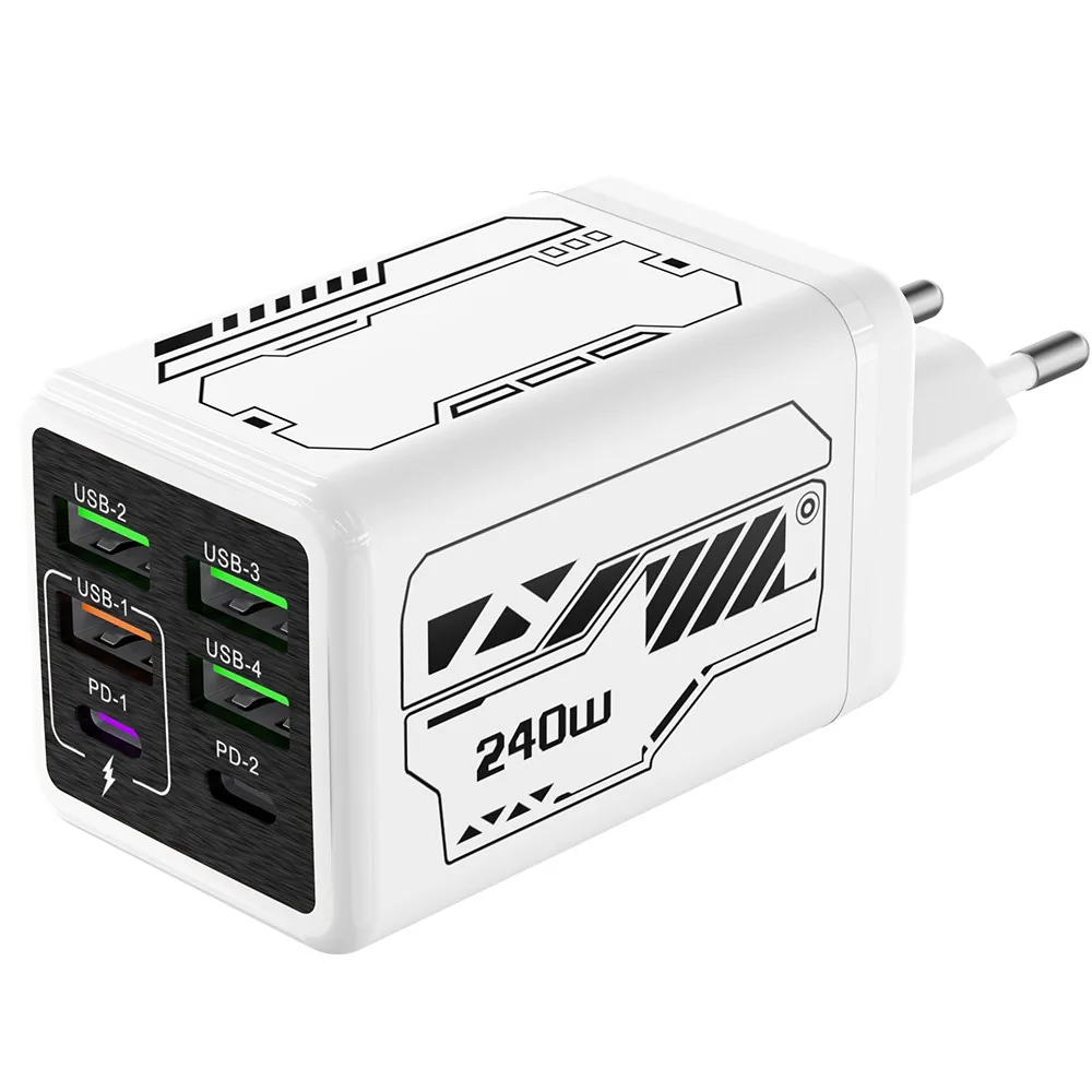 쿠팡 240W 6포트 4USB+2PD 충전기 CDT102