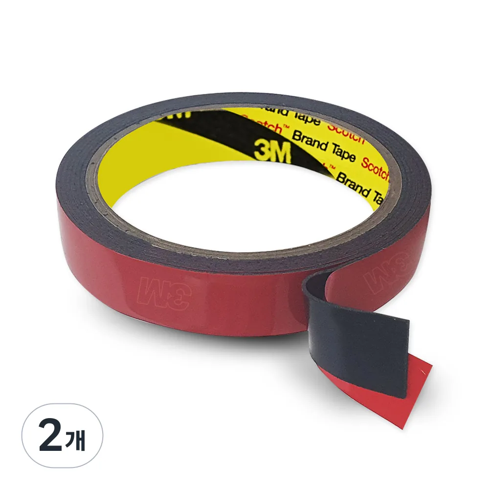 쿠팡 쓰리엠 아크릴 폼 하이패스 부착 고내열 양면테이프 블랙 20mm x 1.5m