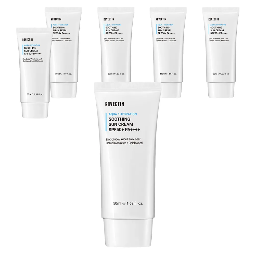 쿠팡 로벡틴 아쿠아 수분 선크림 SPF50+ PA++++ 50ml 6개