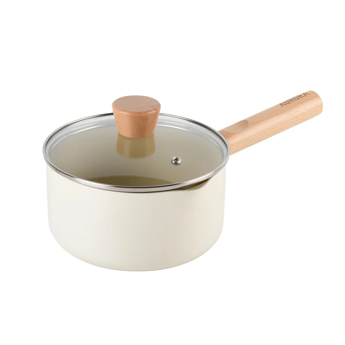 쿠팡 AURURA 냄비 세라믹코팅 인덕션 겸용 18cm 흰색