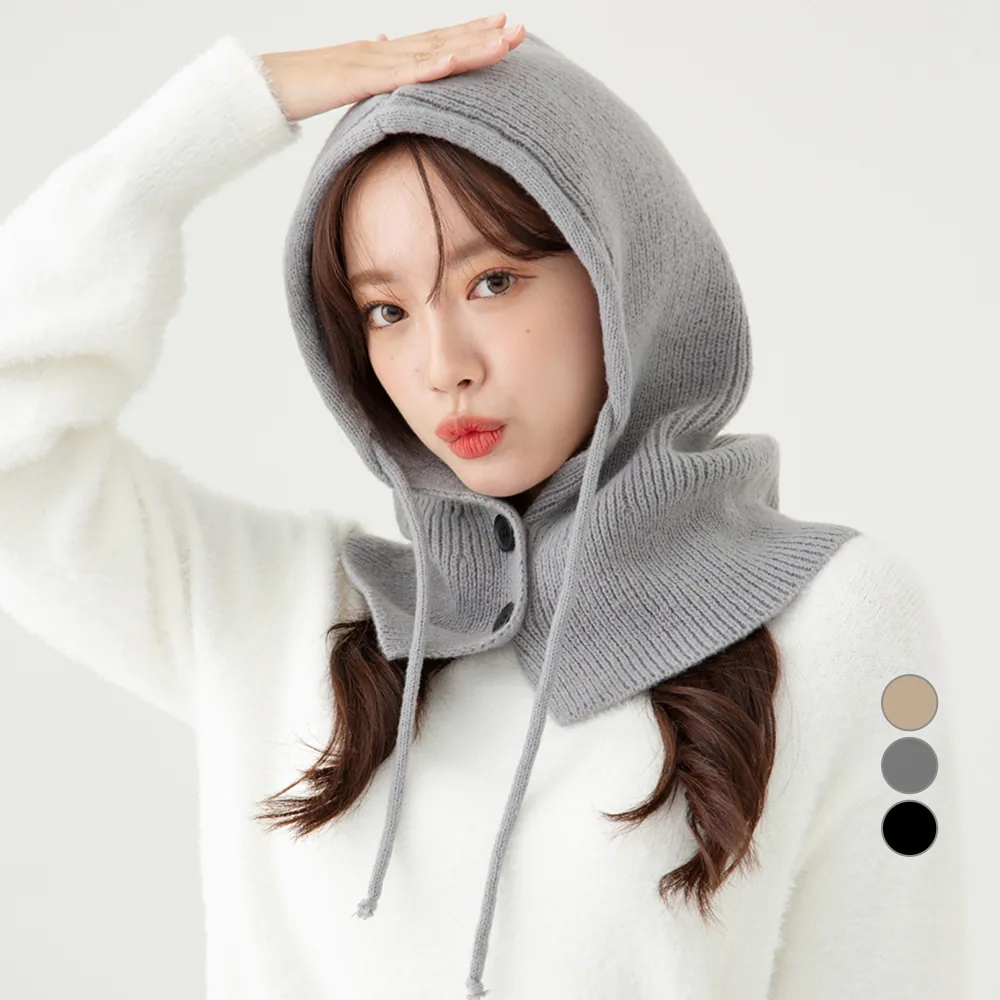 쿠팡 베이스알파에센셜 탈부착 니트 후드 모자 바라클라바