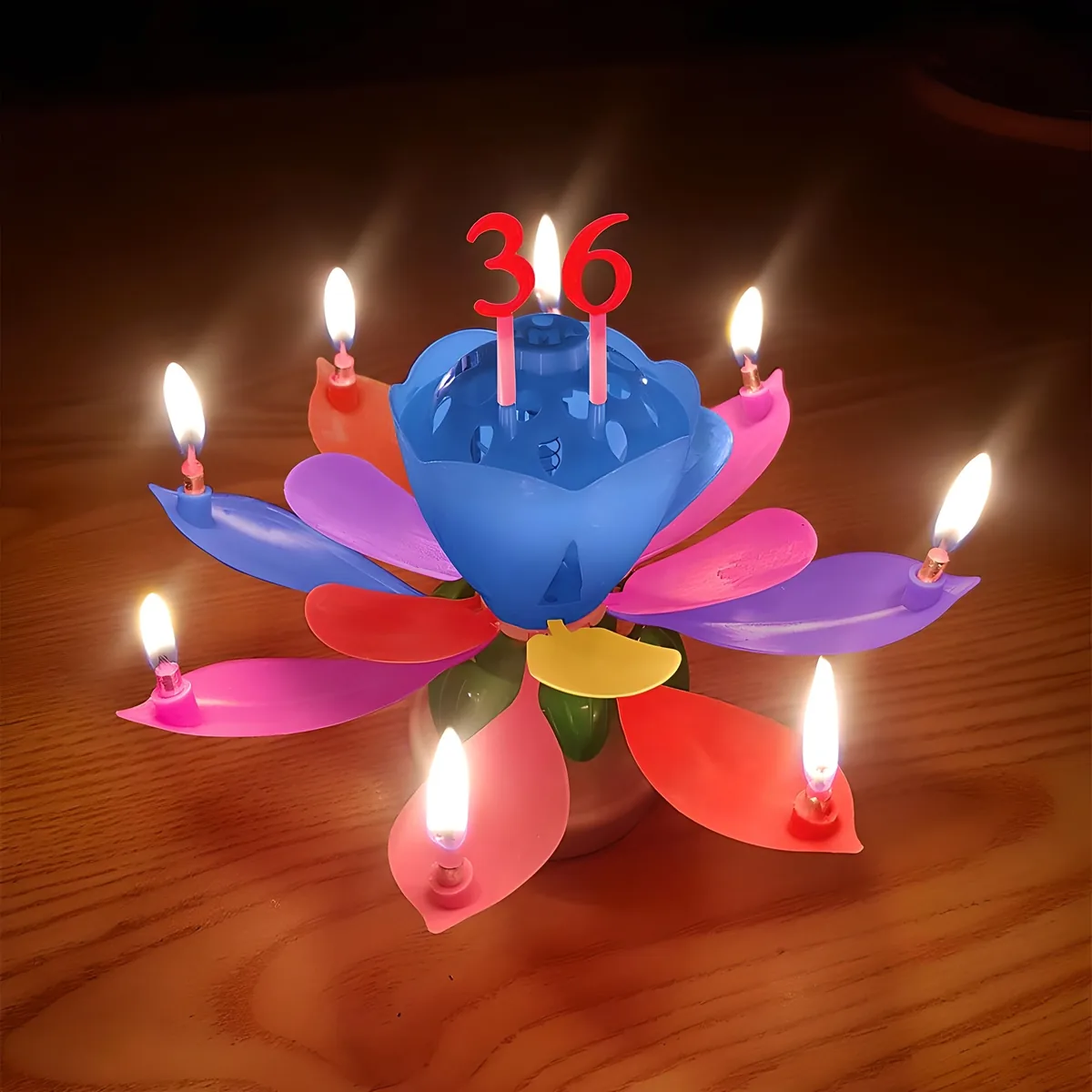 쿠팡 스토리빙 생일 축하 초 연꽃 멜로디 숫자 토퍼 19p 세트