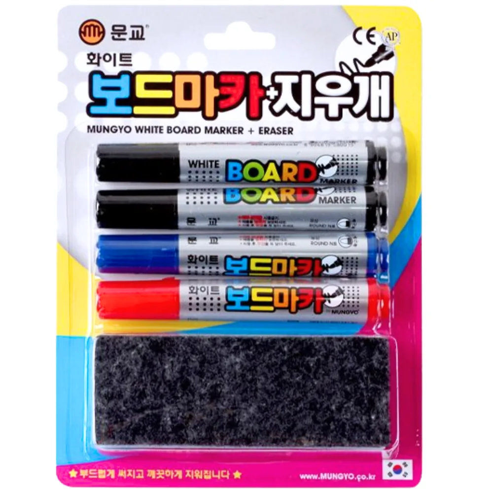 쿠팡 문교 보드마카 4개+지우개 세트