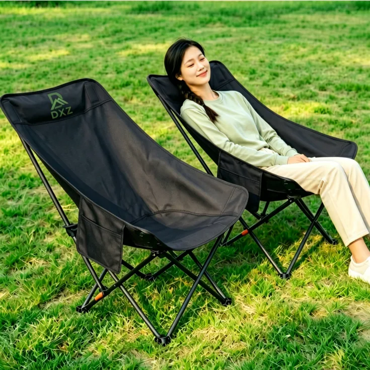 쿠팡 DXZ 캠핑의자 각도조절 접이식 휴대용 아웃도어 블랙 2개
