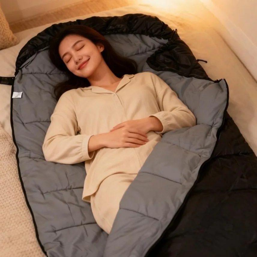 쿠팡 글루킨드 캠핑침낭 사계절 220*100cm 블랙