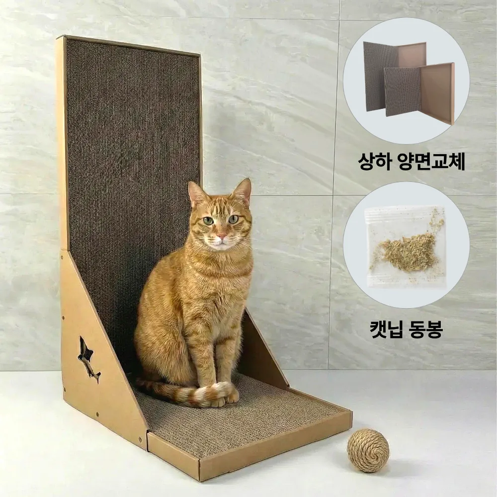 쿠팡 집사랩 4면사용 알뜰 고양이 수직 스크래쳐