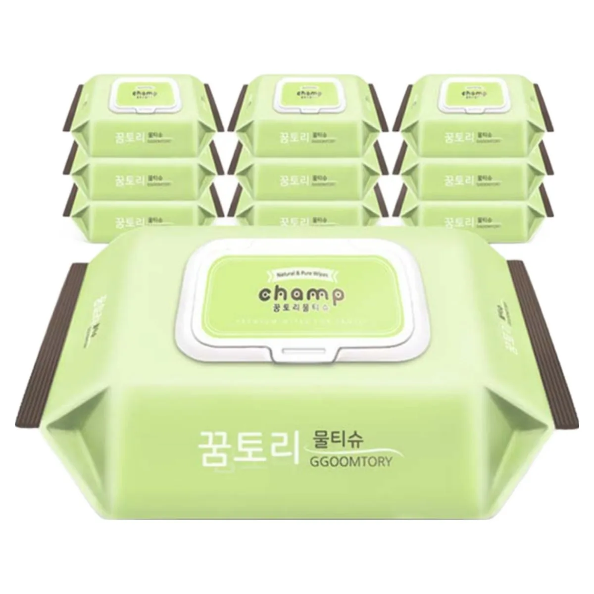 쿠팡 꿈토리 가득찬 챔프 엠보싱 물티슈 캡형