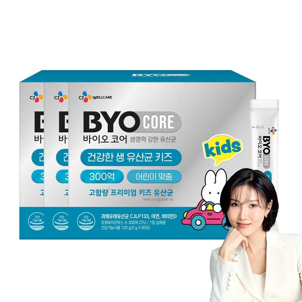 쿠팡 CJ 바이오코어 키즈 유산균 300억 120g 3박스