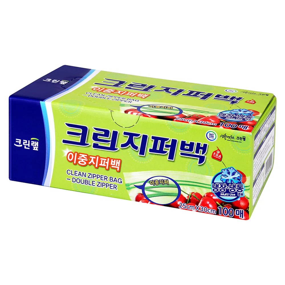 쿠팡 크린랩 크린 이중지퍼백
