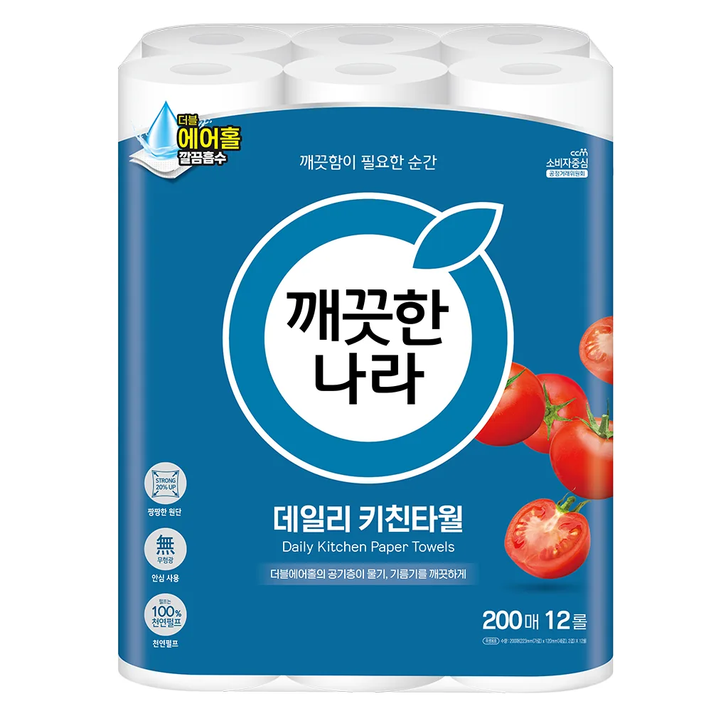쿠팡 깨끗한나라 데일리 천연펄프 키친타올