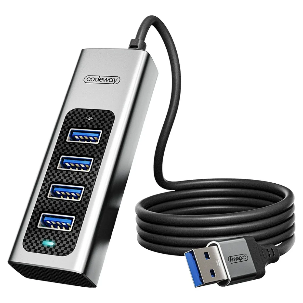 쿠팡 코드웨이 USB 3.0 타입 노트북 멀티허브 4포트 그레이 1.4m