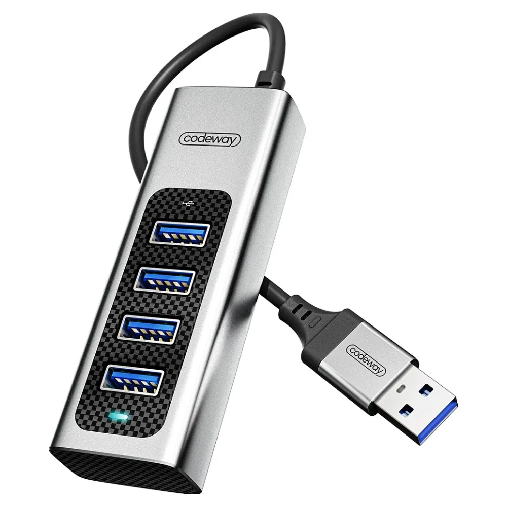 쿠팡 코드웨이 USB 3.0 타입 노트북 멀티허브 4포트 그레이 0.2m