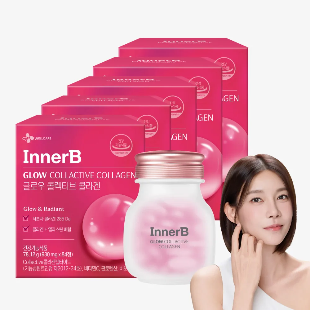 쿠팡 CJ 이너비 글로우 콜렉티브 콜라겐 84정 5개