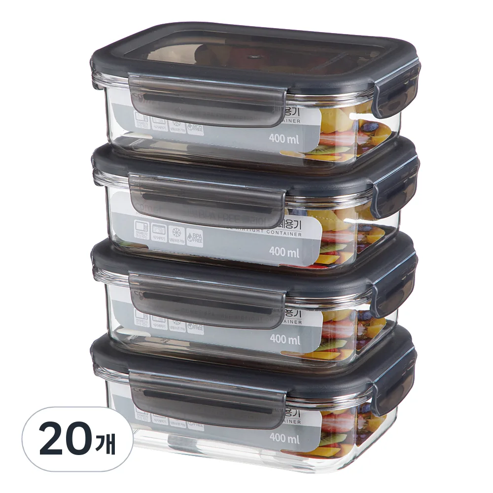 쿠팡 코멧 BPA FREE 클리어 직사각 밀폐용기