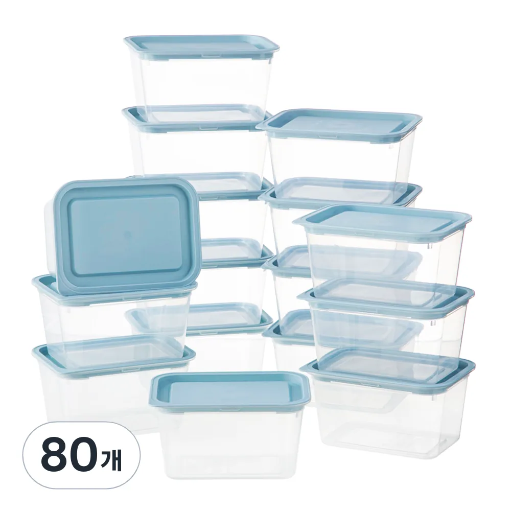 쿠팡 코멧 냉동밥 국용 전자레인지 사각 용기 블루 600ml