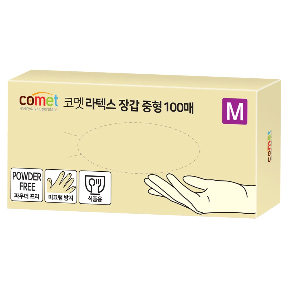 쿠팡 코멧 라텍스장갑 100매입