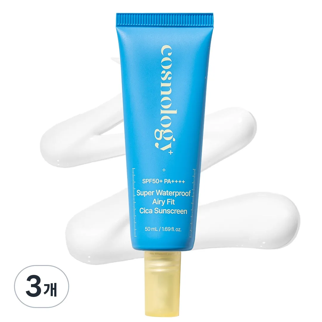 쿠팡 코스놀로지 워터프루프 쿨링 선크림 SPF 50+ PA++++ 50ml 3개