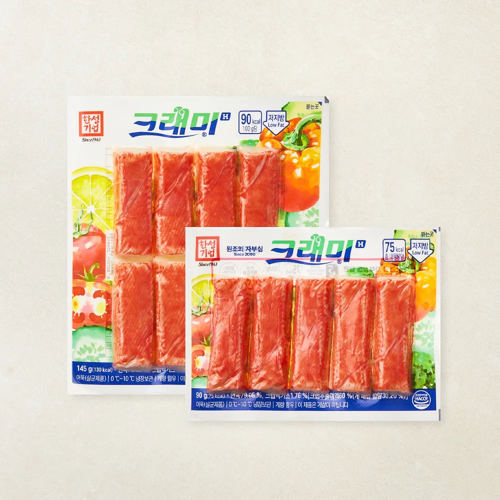 쿠팡 한성기업 크래미H 맛살 145g + 90g 세트