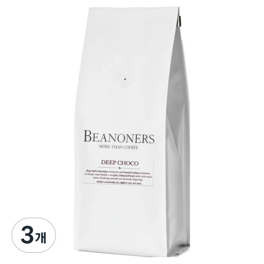 쿠팡 빈오너스 딥초코블랜딩 커피 원두 1kg 3개 홀빈