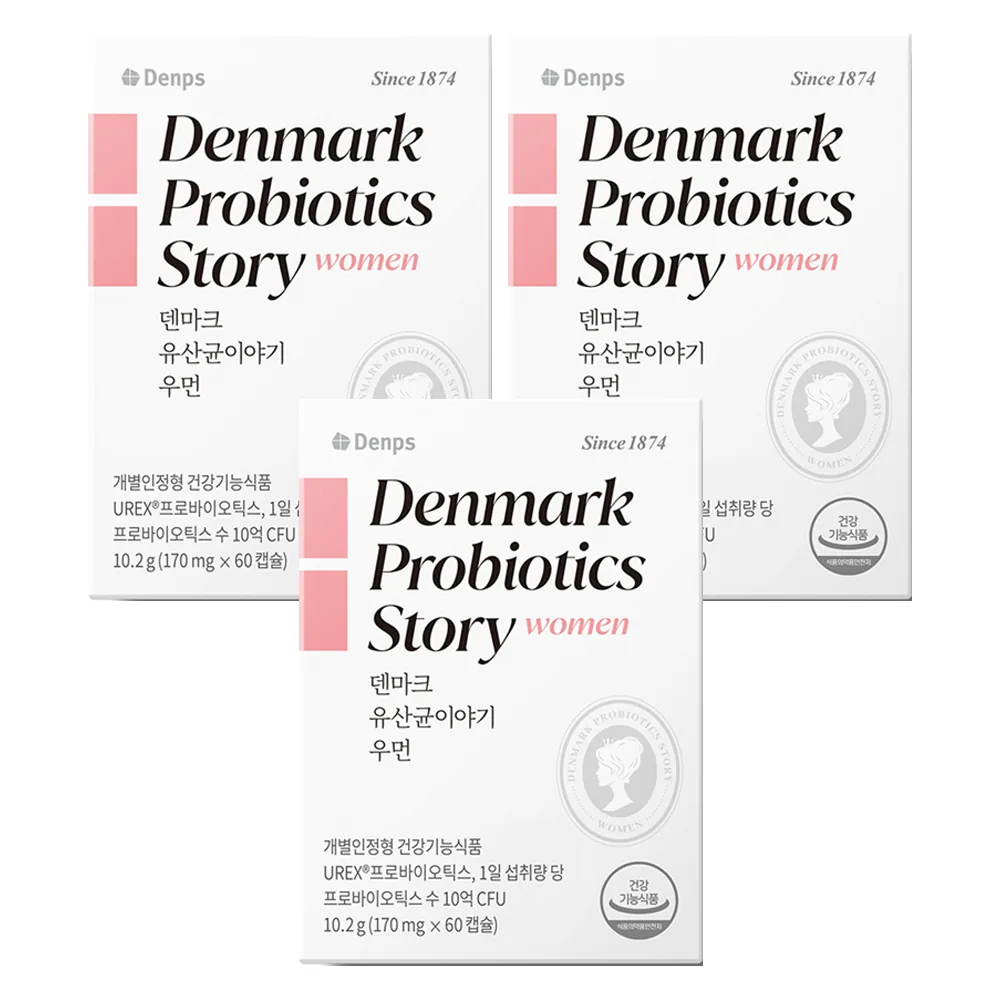 쿠팡 덴프스 덴마크 유산균이야기 우먼 60정 3개