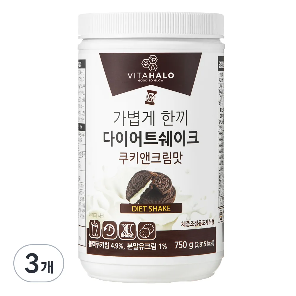 쿠팡 비타할로 가볍게 한끼 다이어트 쉐이크 쿠키앤크림맛