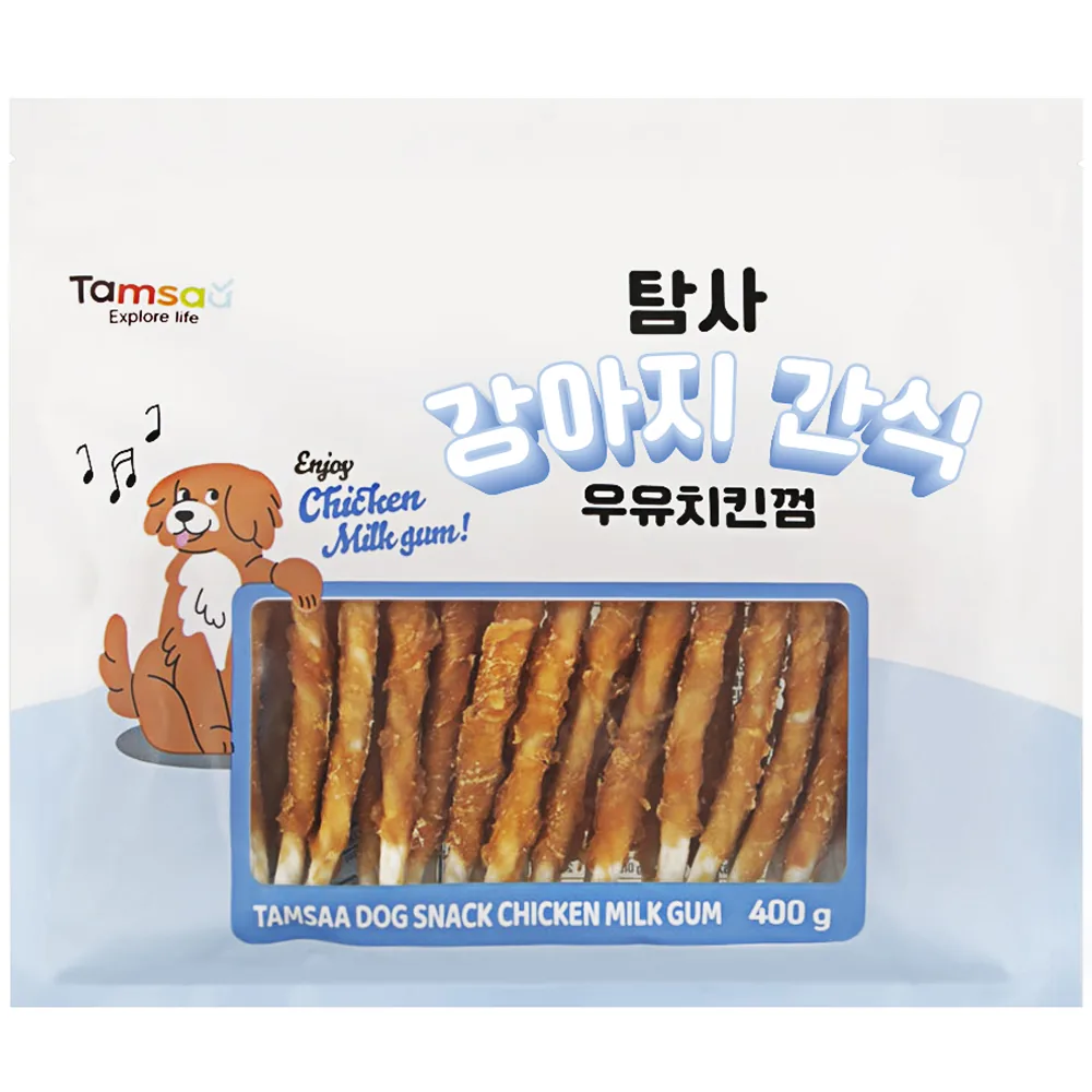 쿠팡 탐사 강아지 우유치킨껌 간식