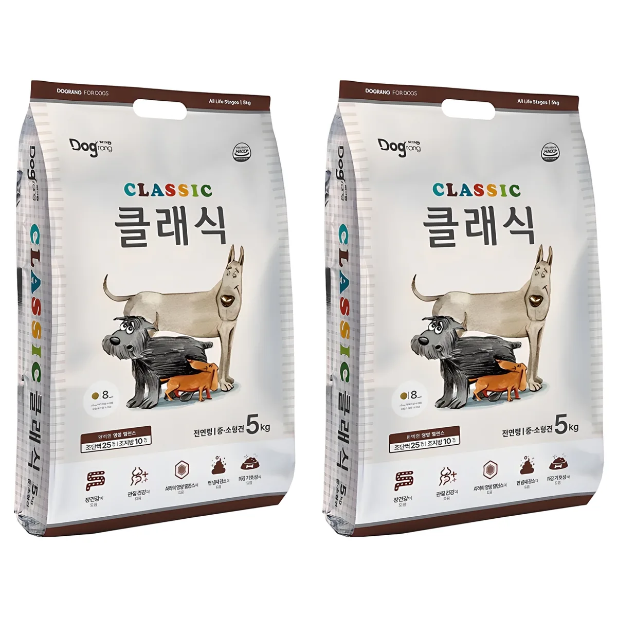 쿠팡 도그랑 전연령 강아지 클래식 건식사료