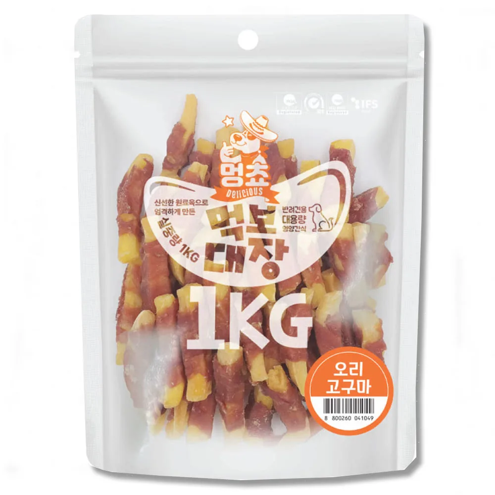 쿠팡 멍쵸 먹보대장 강아지간식 1kg