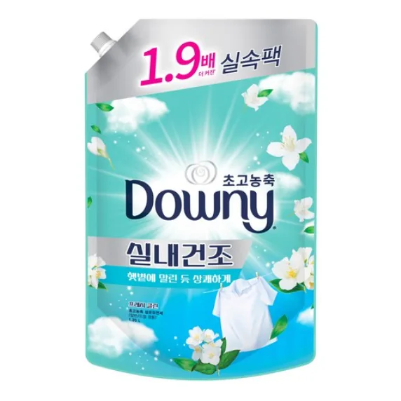 쿠팡 다우니 실내건조 초고농축 섬유유연제 프레시 클린 자스민향 리필