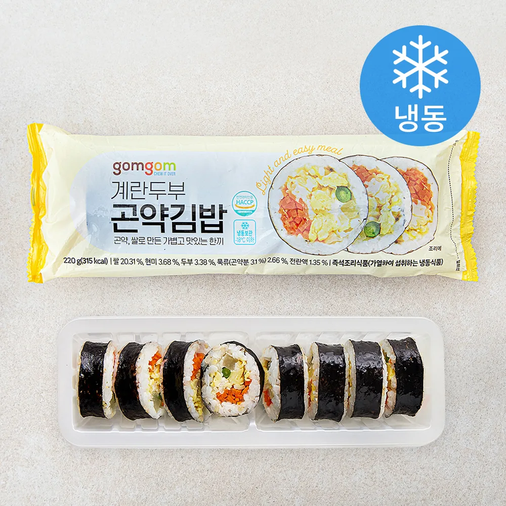 쿠팡 곰곰 계란두부 곤약김밥 (냉동)