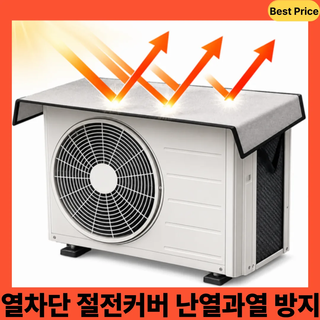 쿠팡 아이젠트 에어컨 실외기 8중 난연 과열 방지 열 차단 절전 커버 T 9mm