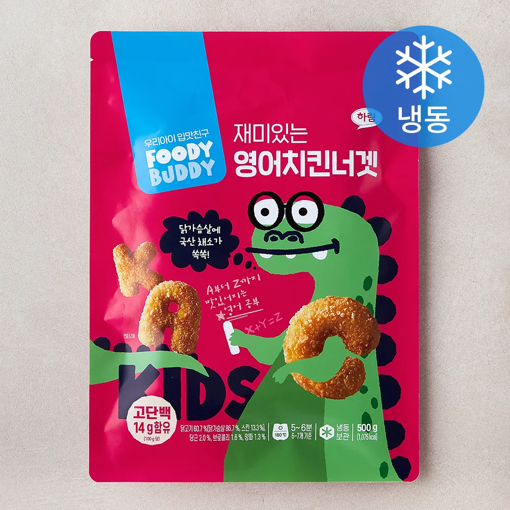 쿠팡 푸디버디 재미있는 영어치킨너겟 (냉동)
