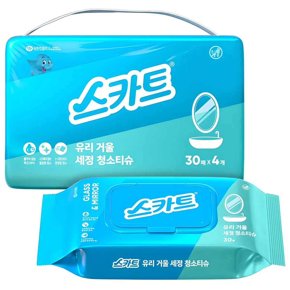 쿠팡 스카트 유리 거울 세정 청소티슈