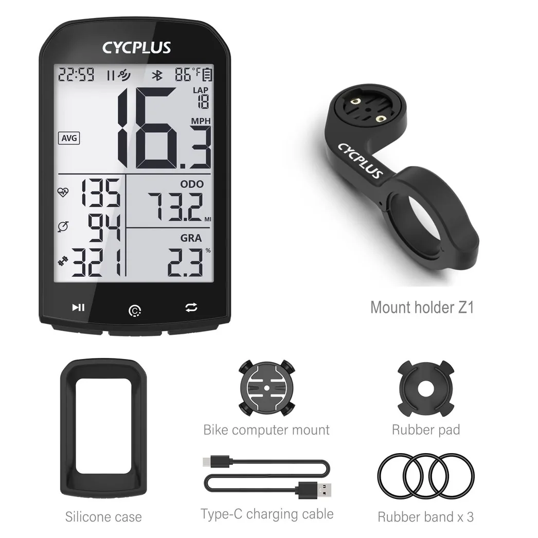 쿠팡 GPS 자전거 컴퓨터 CYCPLUS M1 방수 속도계 주행거리계 ANT+ 블루투스 5.0
