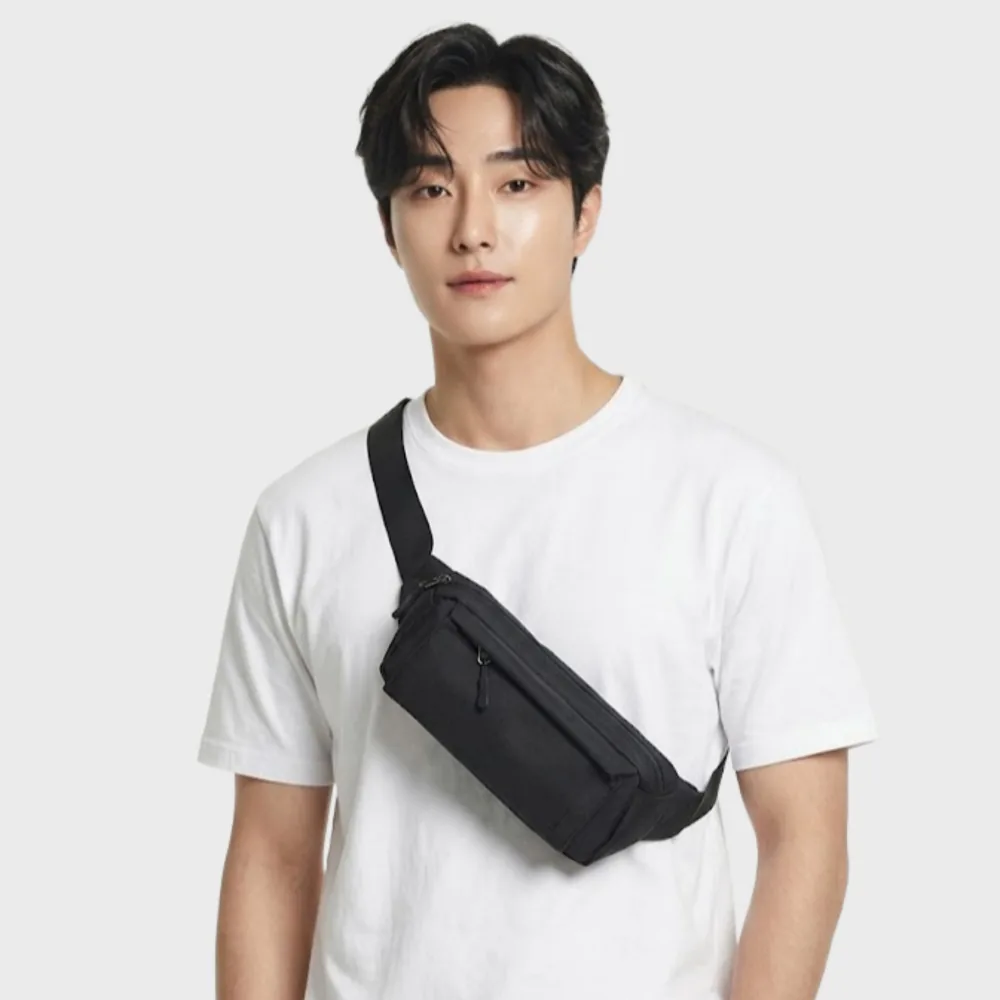 쿠팡 해피블루 미니 힙색 초경량 방수