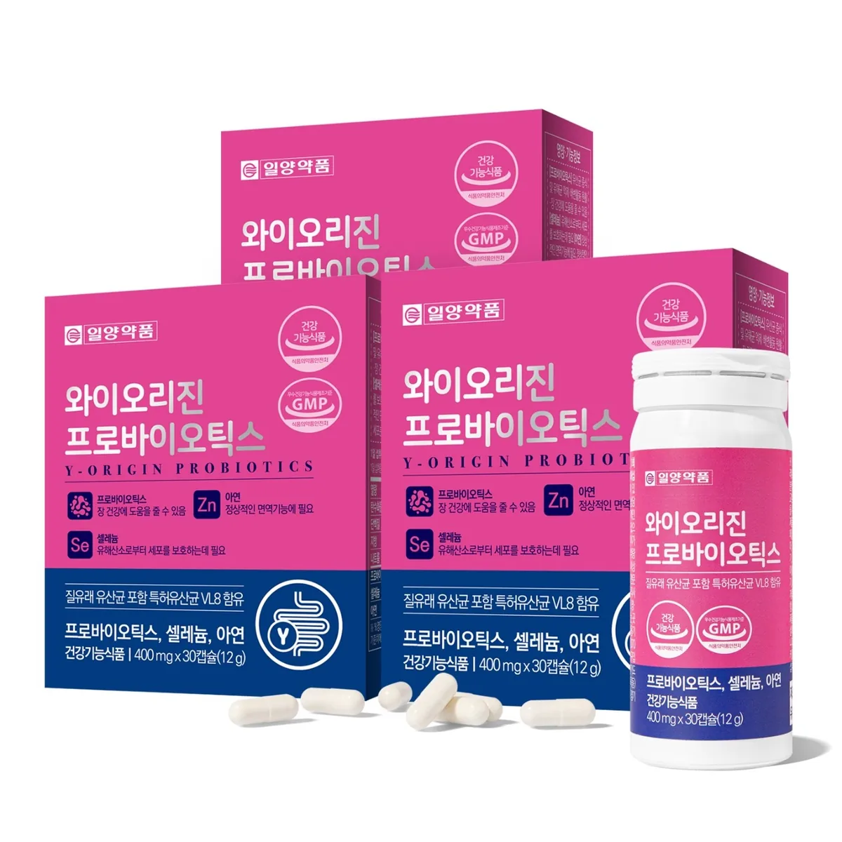 쿠팡 일양약품 와이오리진 프로바이오틱스 질유래유산균 VL8 30정 3개