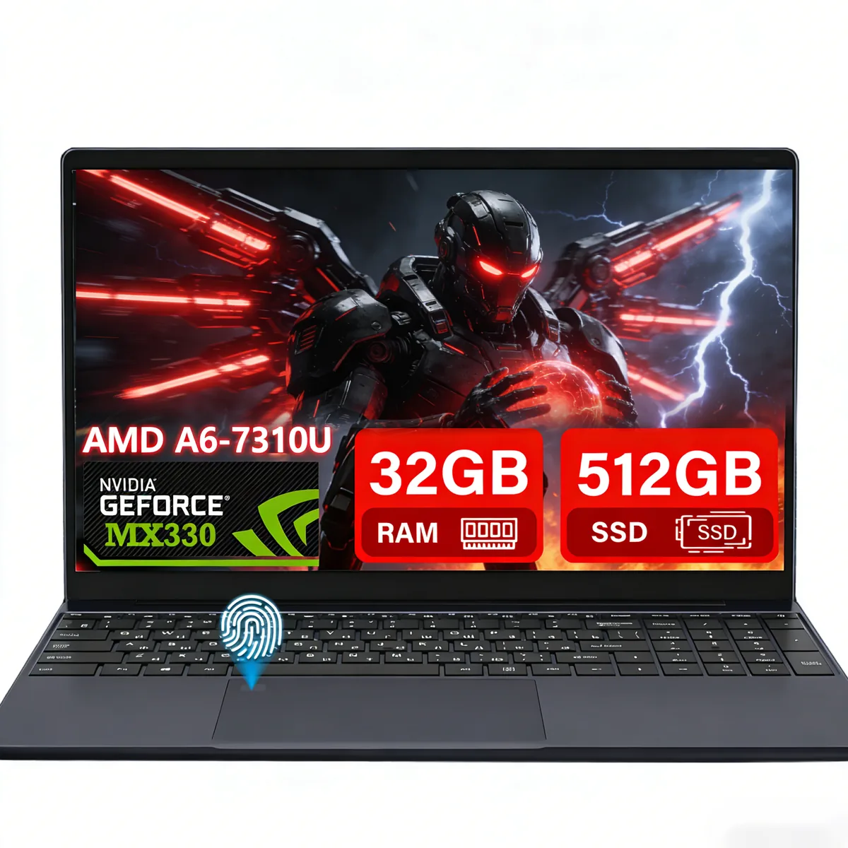 쿠팡 독립 그래픽 노트북 16.1인치 FHD IPS AMD A6-7310U 32+512GB 7000mAh 배터리 백라이트 키보드