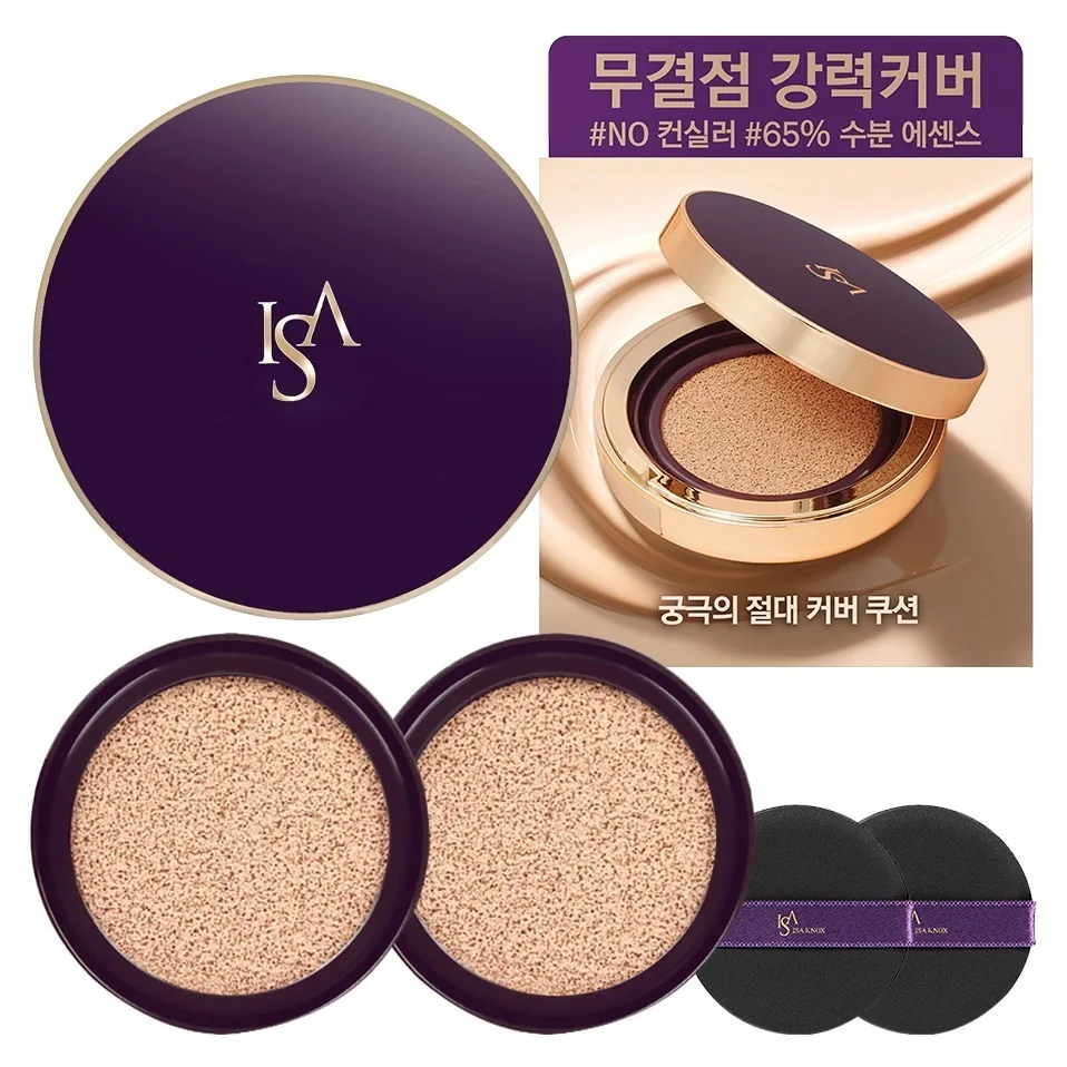 쿠팡 이자녹스 셀 리뉴 컨실링 쿠션 케이스 + 리필 2p + 퍼프 2p