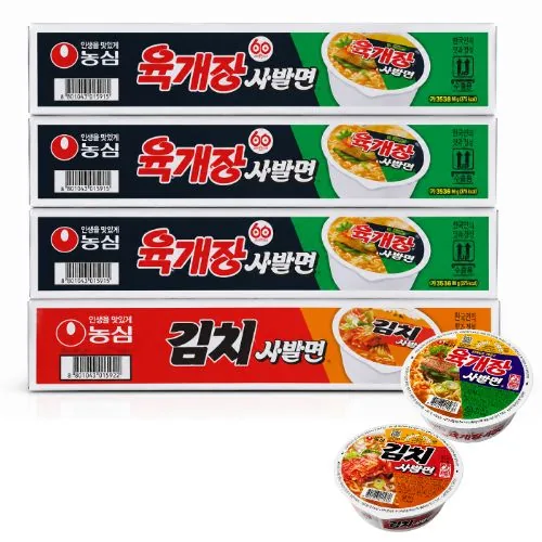 쿠팡 육개장사발면 18개 + 김치사발면 6개