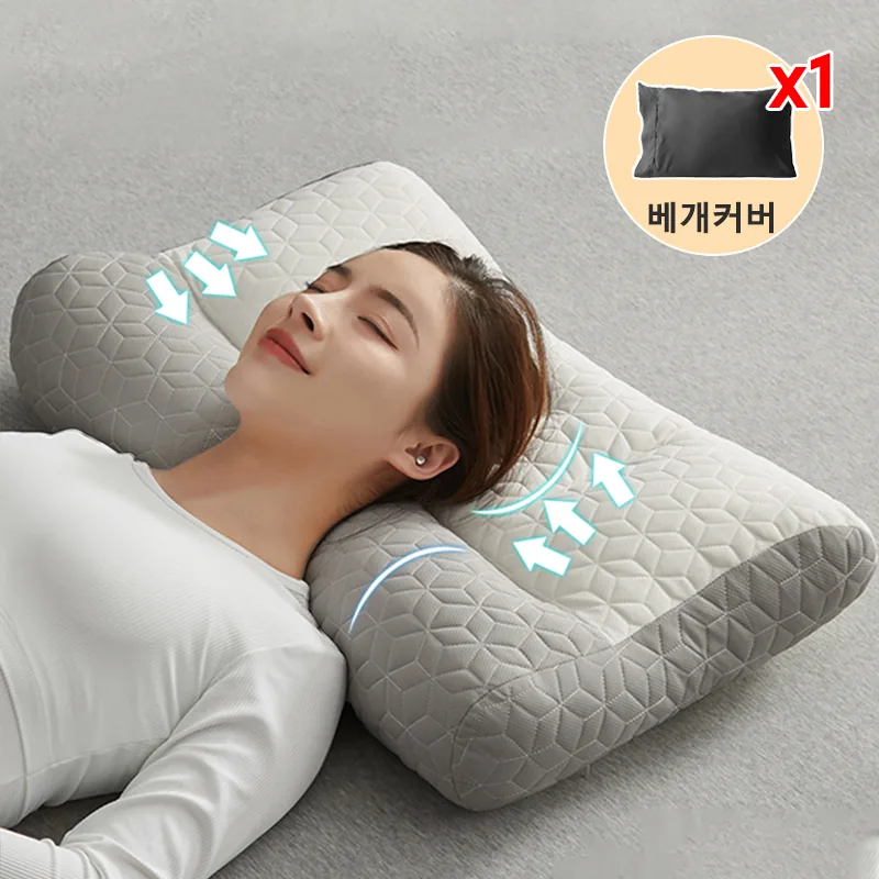 쿠팡 KORELAN 베개 목편한 경추 배게 베갯잇