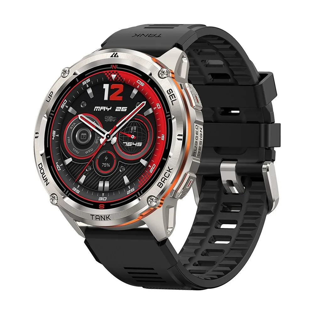 쿠팡 KOSPET TANK T3 Ultra 2 GPS 스마트 워치 나침반 고도계 기압계 5ATM IP69K 방수 AMOLED 통화 Silver