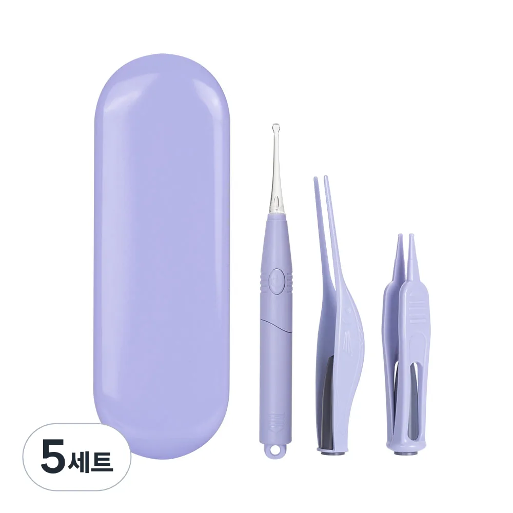 쿠팡 비타할로 LED 이어클리너 퍼플 3종 세트
