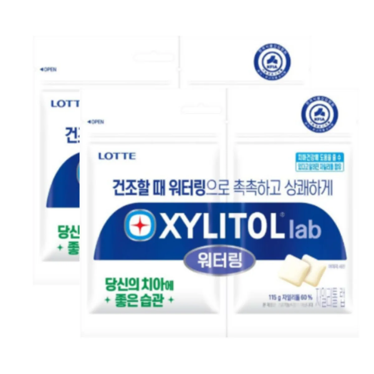 쿠팡 롯데 자일리톨 랩 워터링 리필 2개