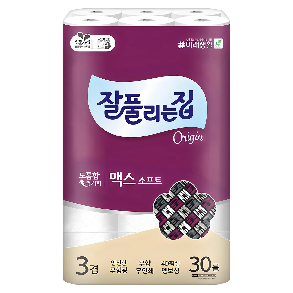 쿠팡 잘풀리는집 맥스 소프트 3겹 롤화장지