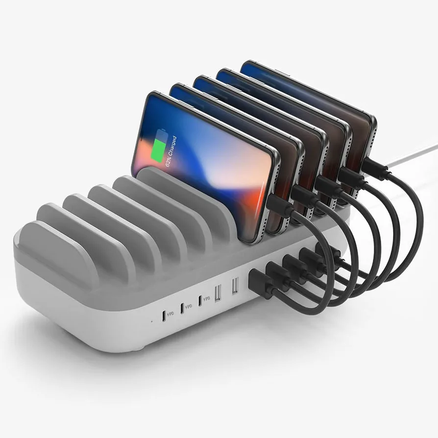 쿠팡 미라클엠 120W 멀티 고속 10구 충전기 + C타입 케이블 10P, 혼합색상, 1개