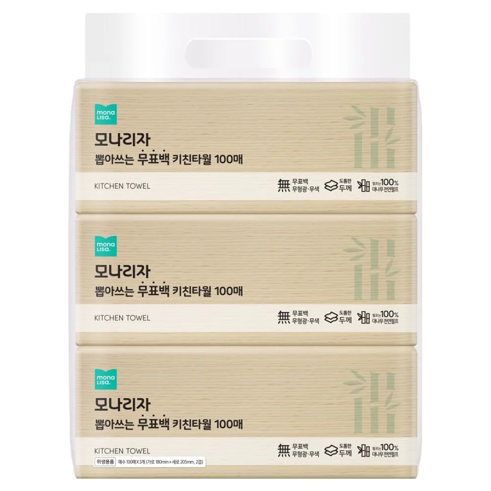 쿠팡 모나리자 무표백 천연펄프 키친타올