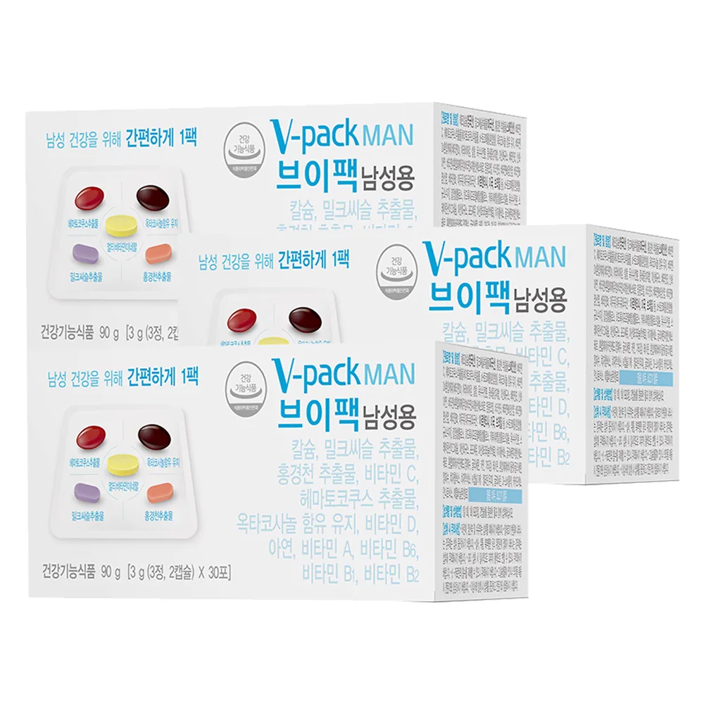 쿠팡 브이팩 남성용 멀티비타민 90g 3개