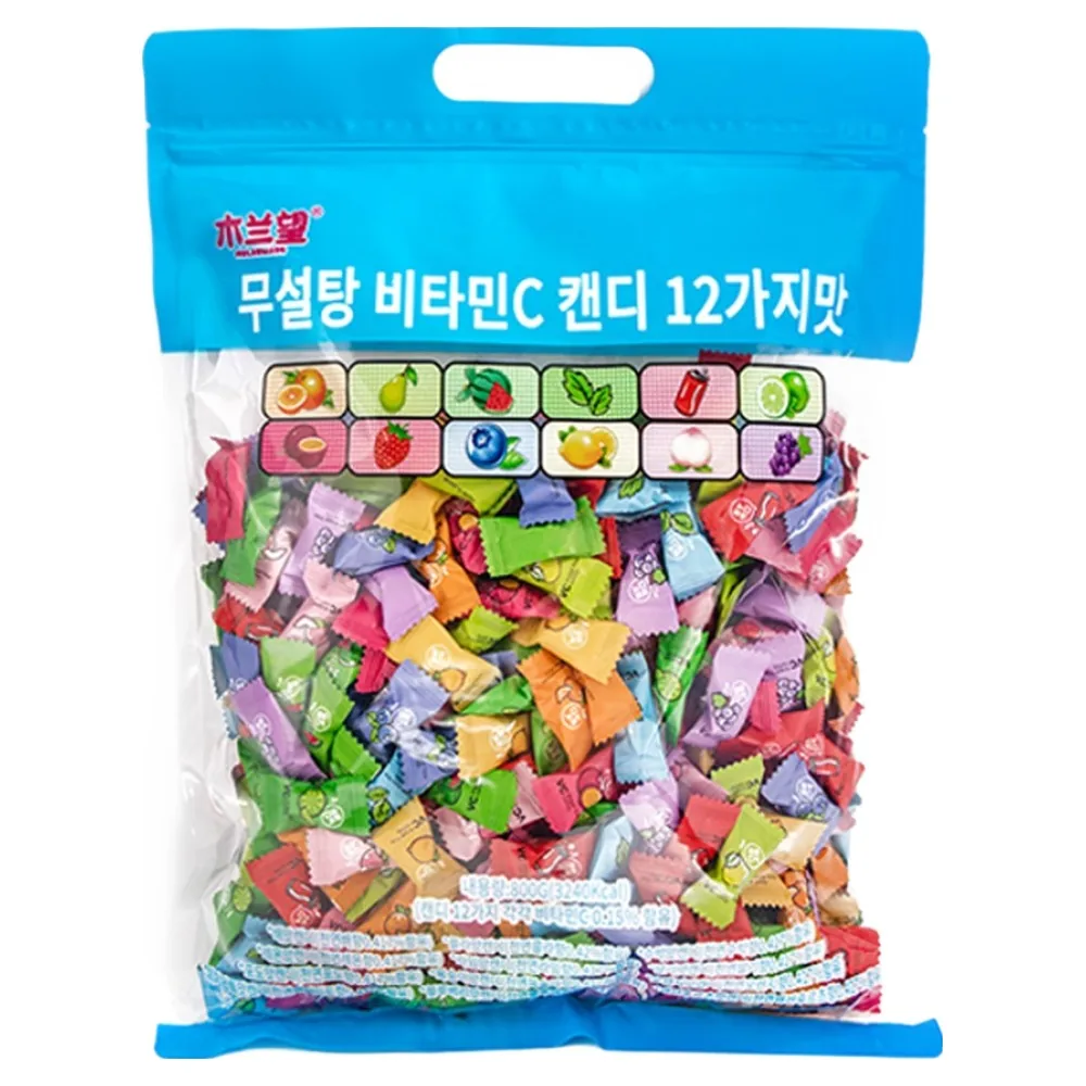쿠팡 무란왕 무설탕 12가지맛 비타민C 민트 미니 캔디