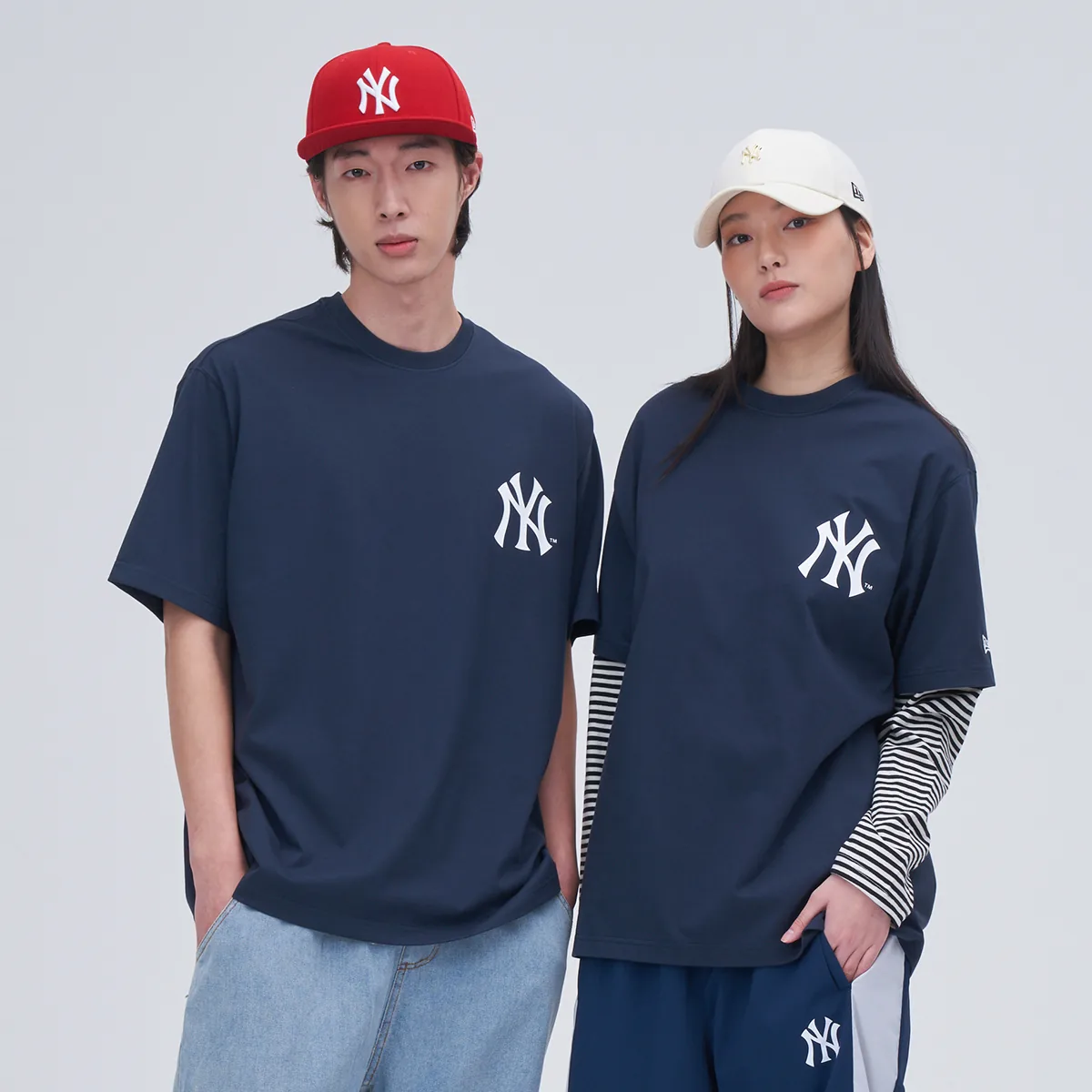 쿠팡 뉴에라 MLB 베이직 로고 뉴욕 양키스 반팔 티셔츠