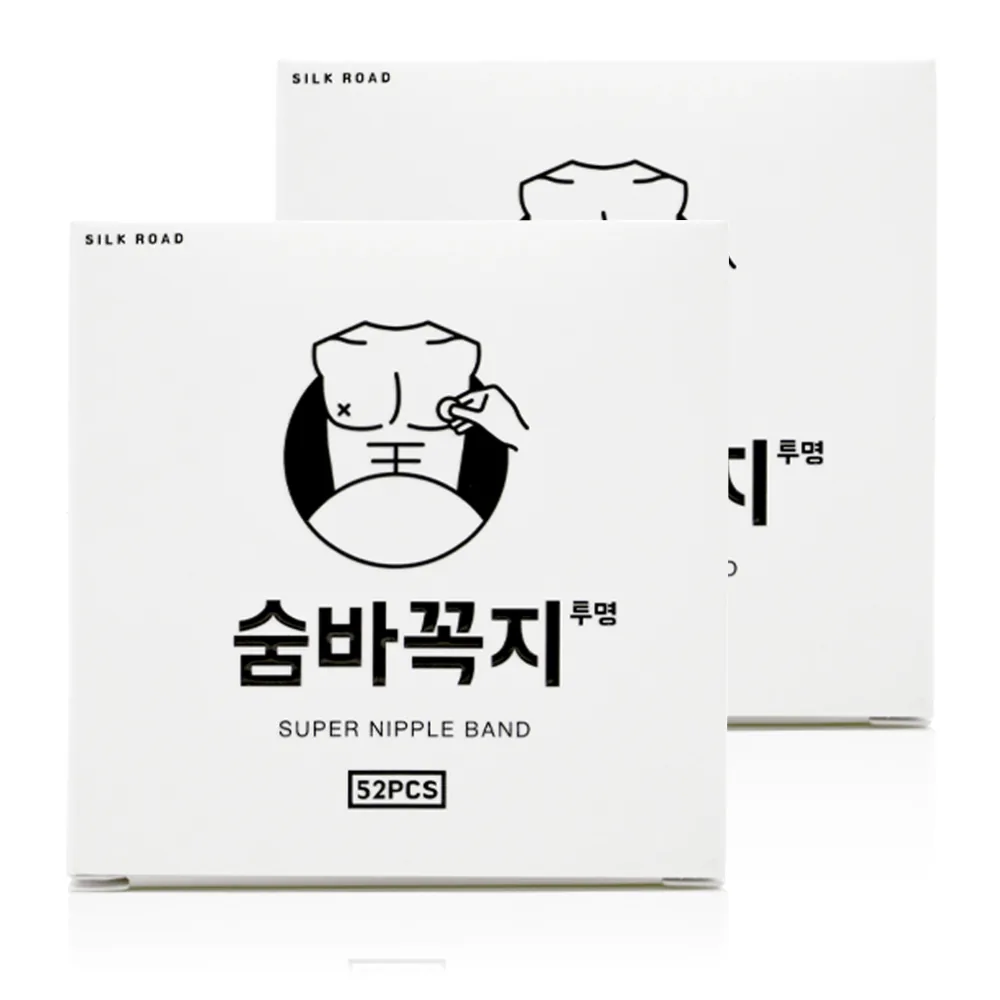 쿠팡 숨바꼭지 남성용 니플밴드 투명색 52매